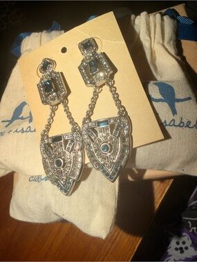Chloe + Isabel Silver-Tone Drop Earrings with Blue Accents